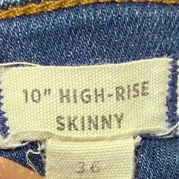 Madewell 10” high rise skinny jeans stretchy Sz 36 - Picture 6 of 7